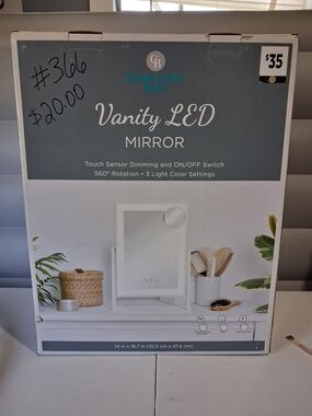 Comfort Bay White LED Vanity Mirror with Touch Controls